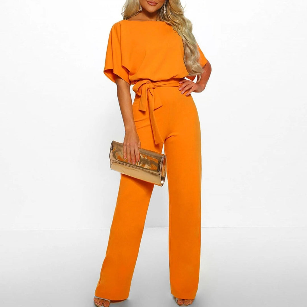 Stylish Jumpsuit with Flattering Waist - Naomi-Orange Yellow-S-State of Style