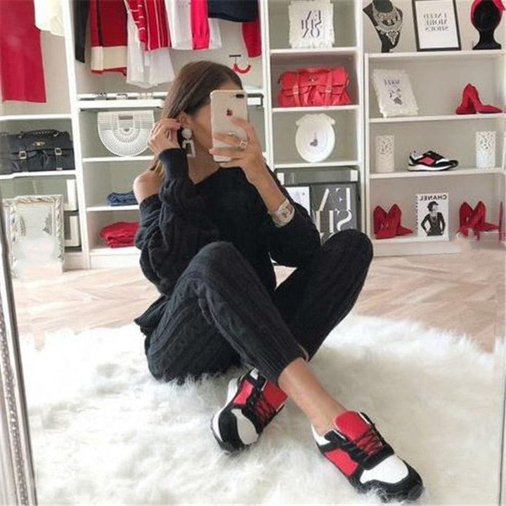 Stylish Knitted Ensemble | Perfect for Cold Days-Black-S-State of Style