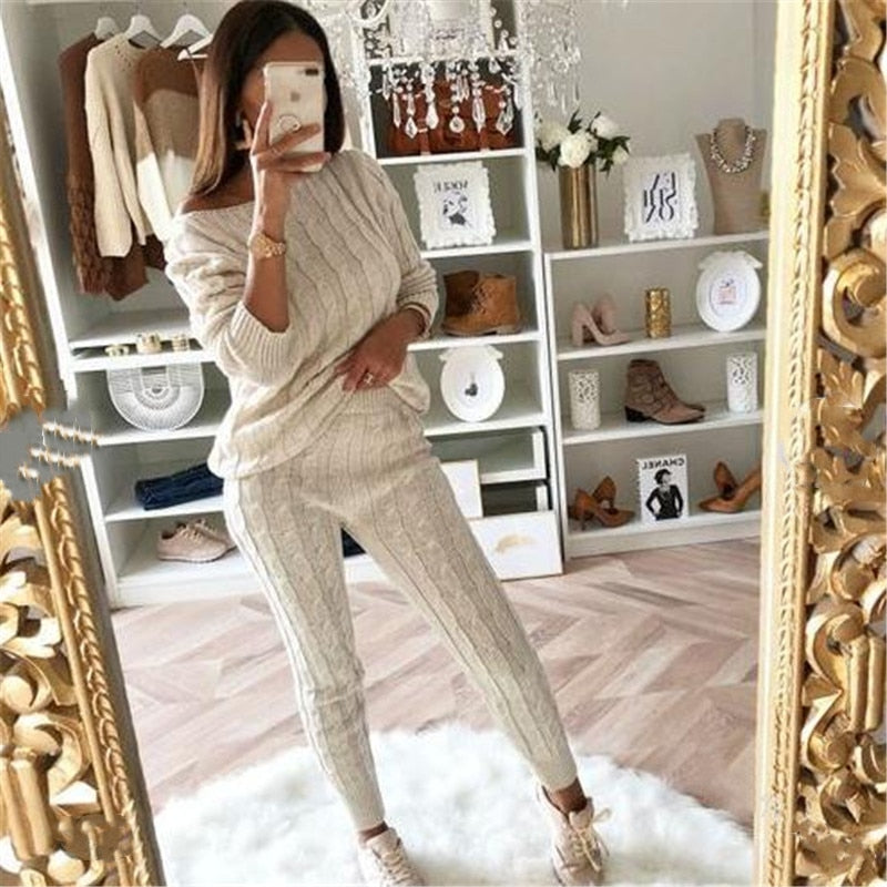 Stylish Knitted Ensemble | Perfect for Cold Days-White-S-State of Style