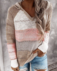 Stylish Knitted Ladies' Sweater - Aurora-Pink-S-State of Style