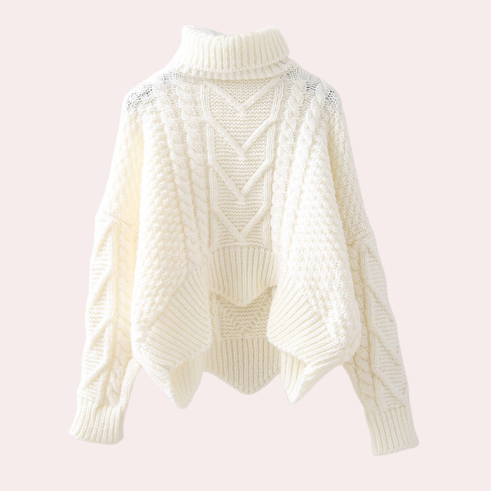 Stylish Knitted Turtleneck for Women - Lina-White-State of Style