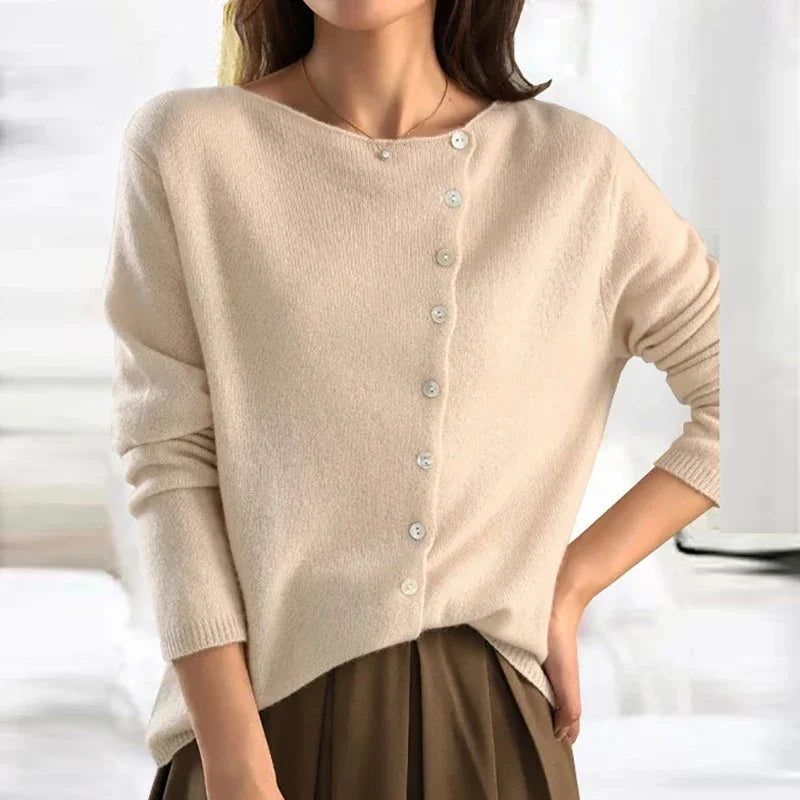 Stylish Knitted Women's Sweater - Isabelle-Beige-S-State of Style
