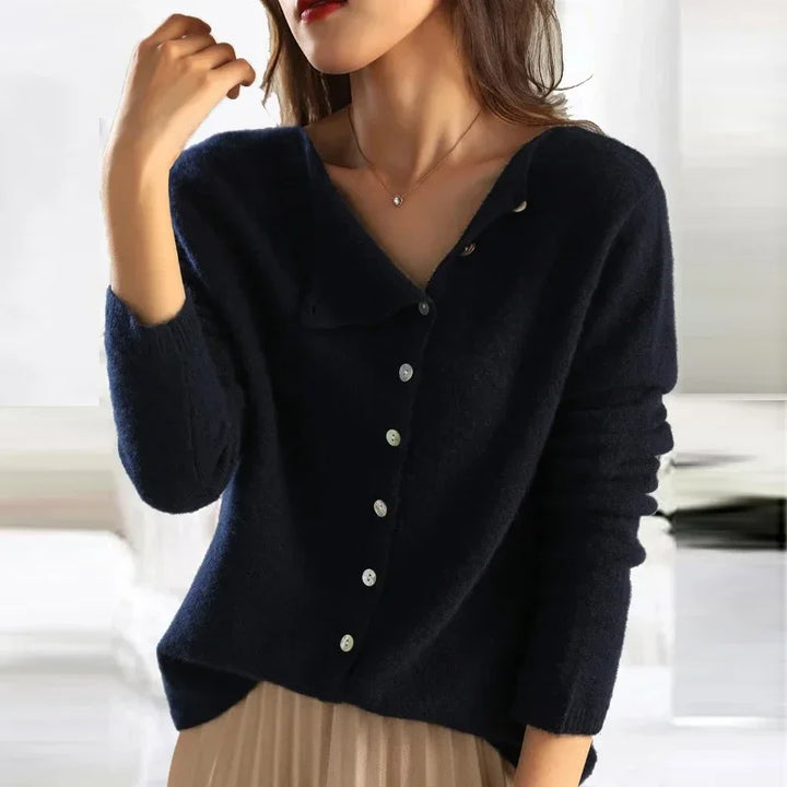 Stylish Knitted Women's Sweater - Isabelle-Black-S-State of Style