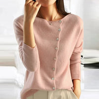 Stylish Knitted Women's Sweater - Isabelle-Pink-S-State of Style