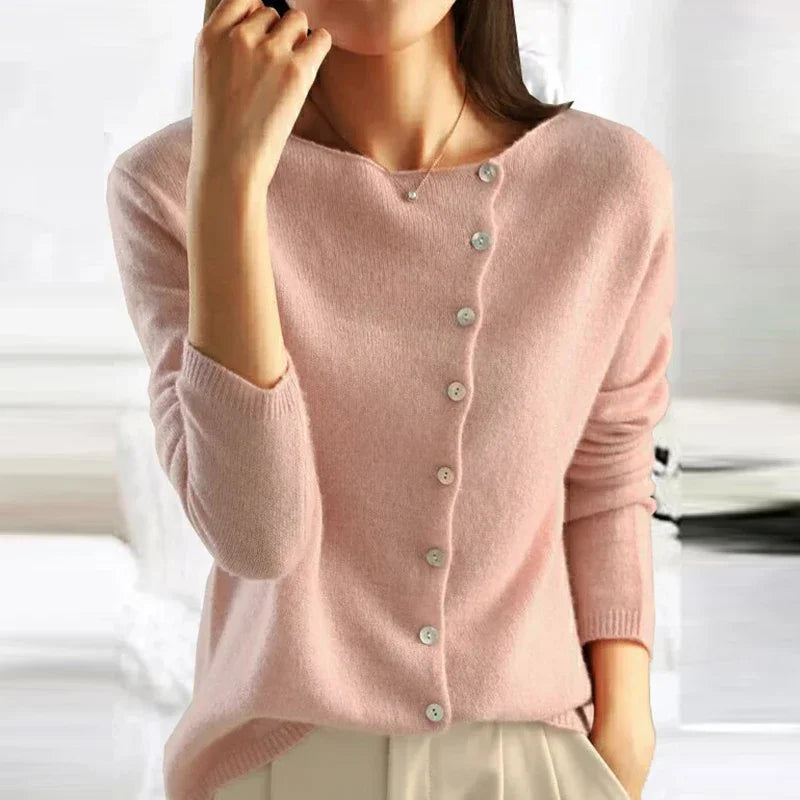 Stylish Knitted Women's Sweater - Isabelle-Pink-S-State of Style