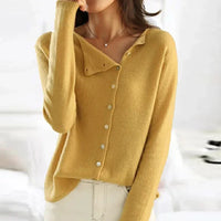 Stylish Knitted Women's Sweater - Isabelle-Yellow-S-State of Style