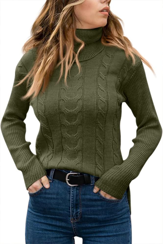 Stylish Knitted Women's Turtleneck - Denise-Apricot-S-State of Style