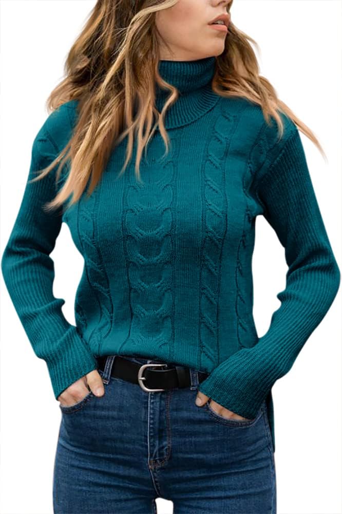 Stylish Knitted Women's Turtleneck - Denise-Apricot-S-State of Style