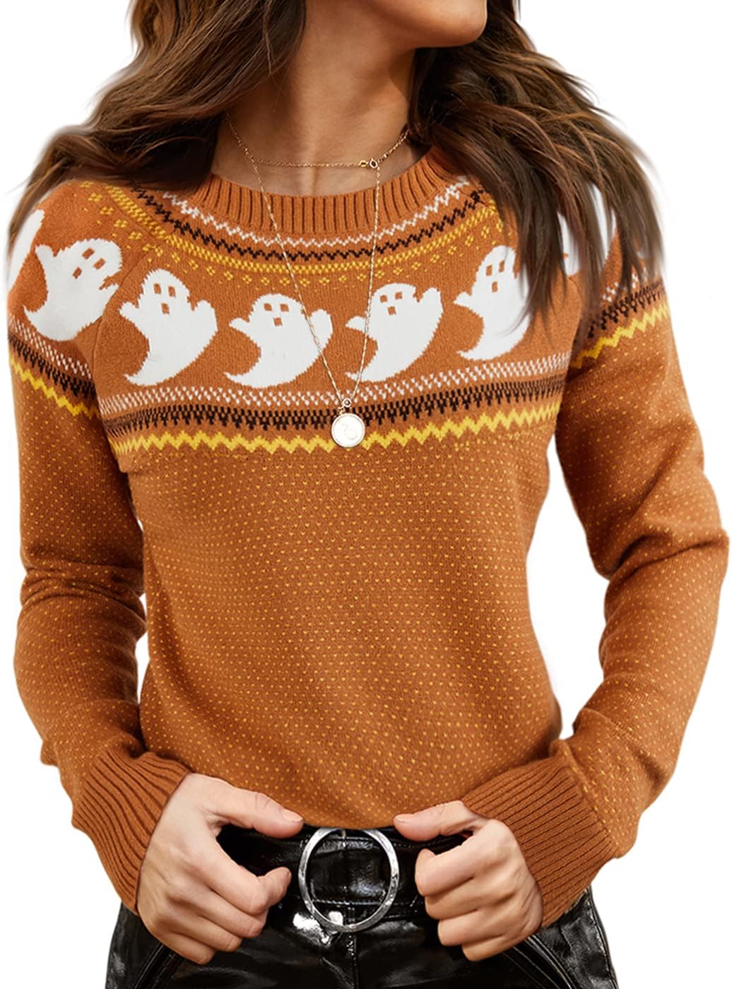 Stylish Knitted Women's Turtleneck - Denise-Apricot-S-State of Style