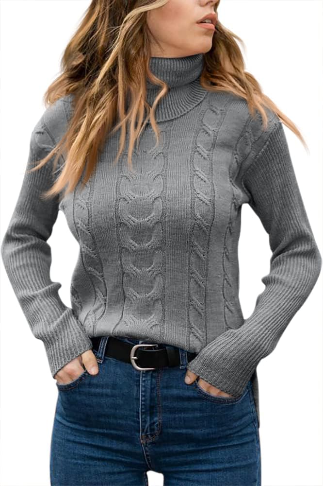 Stylish Knitted Women's Turtleneck - Denise-Apricot-S-State of Style