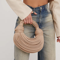 Stylish Knotted Shoulder Bag - Kiana-Beige-State of Style