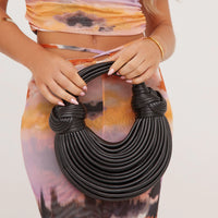 Stylish Knotted Shoulder Bag - Kiana-Black-State of Style