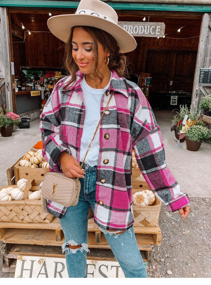 Stylish Ladies' Autumn Cardigan - Sophie-Fuchsia Accent-S-State of Style