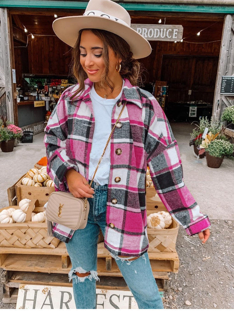 Stylish Ladies' Autumn Cardigan - Sophie-Fuchsia Accent-S-State of Style
