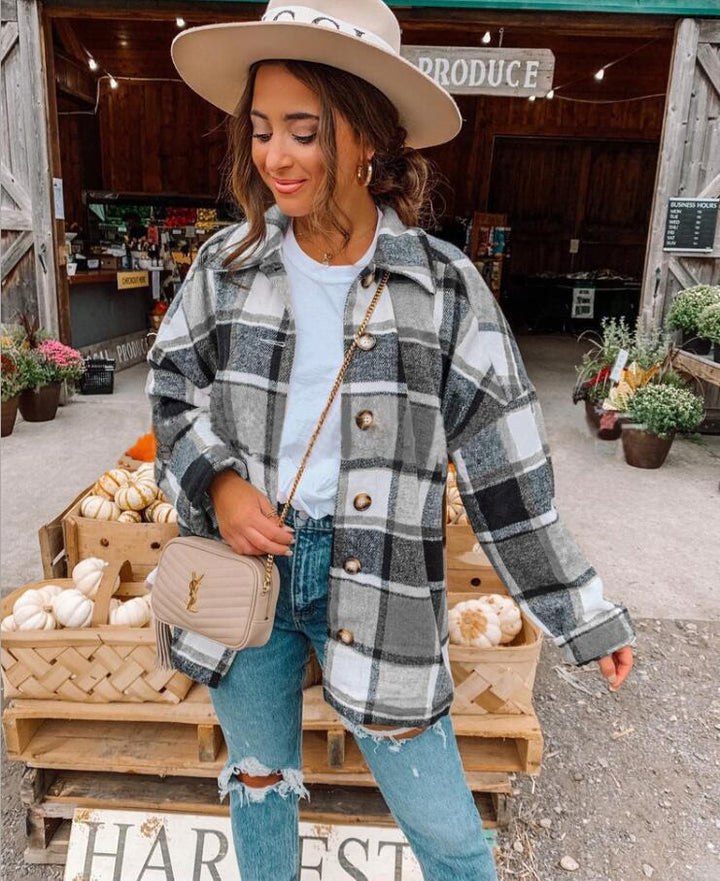 Stylish Ladies' Autumn Cardigan - Sophie-Grey Accent-S-State of Style