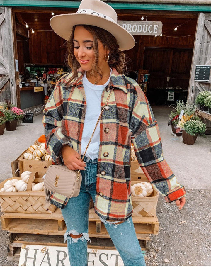 Stylish Ladies' Autumn Cardigan - Sophie-Orange Accent-S-State of Style