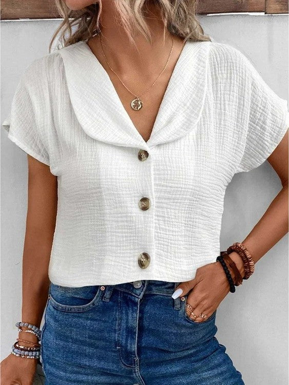 Stylish Ladies' Blouse - Sophia-White-XS (36-38)-State of Style