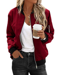 Stylish Ladies Bomber Jacket - Rhea-Black-S-State of Style