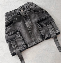 Stylish Ladies' Denim Skirt - Celeste-Black-S-State of Style