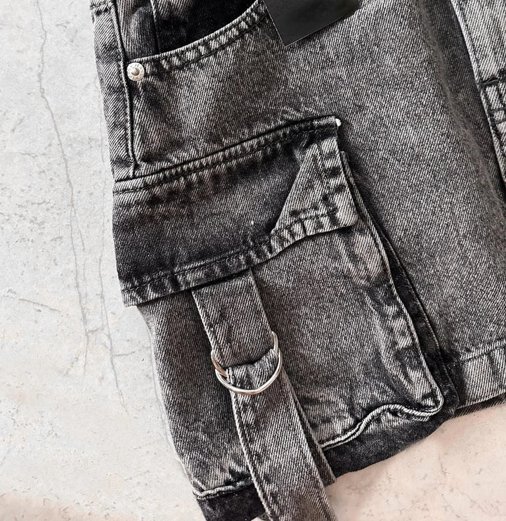 Stylish Ladies' Denim Skirt - Celeste-Black-S-State of Style