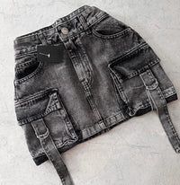 Stylish Ladies' Denim Skirt - Celeste-Black-S-State of Style