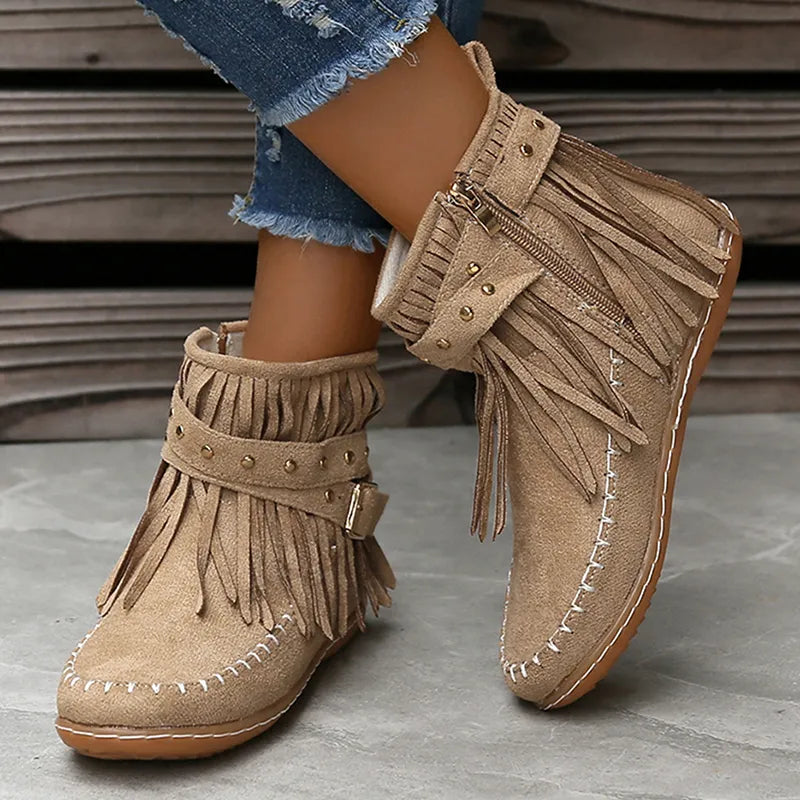 Stylish Ladies Winter Shoes - Sienna-Beige-3.5-State of Style