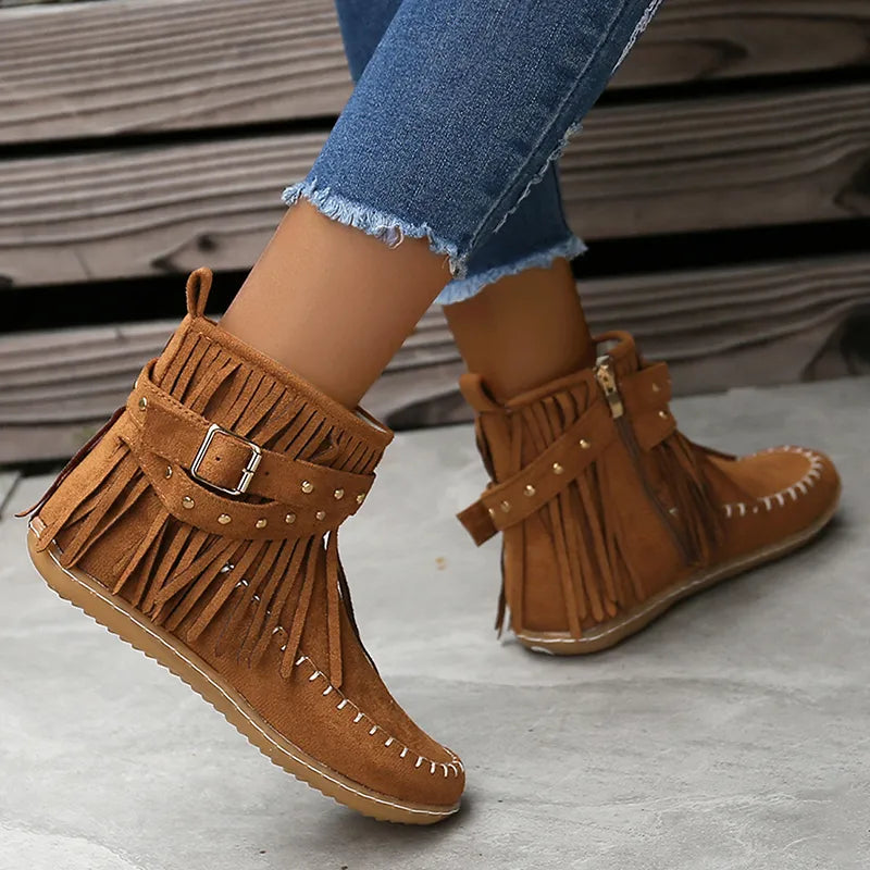 Stylish Ladies Winter Shoes - Sienna-Beige-3.5-State of Style