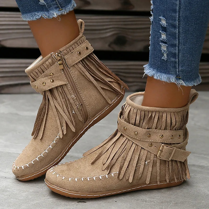Stylish Ladies Winter Shoes - Sienna-Beige-3.5-State of Style