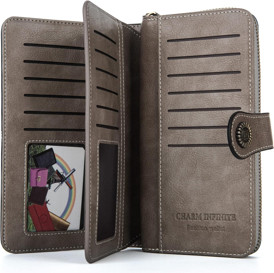 Stylish Large-Capacity Wrist Wallet-Black-12 Card Slots-State of Style