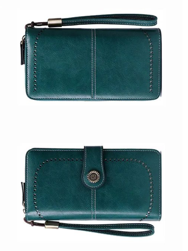 Stylish Large-Capacity Wrist Wallet-Black-12 Card Slots-State of Style
