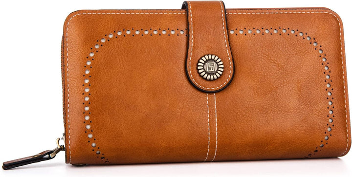 Stylish Large-Capacity Wrist Wallet-Brown-12 Card Slots-State of Style