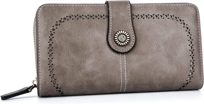 Stylish Large-Capacity Wrist Wallet-Grey-12 Card Slots-State of Style