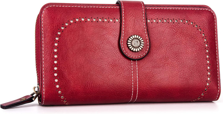 Stylish Large-Capacity Wrist Wallet-Red-12 Card Slots-State of Style