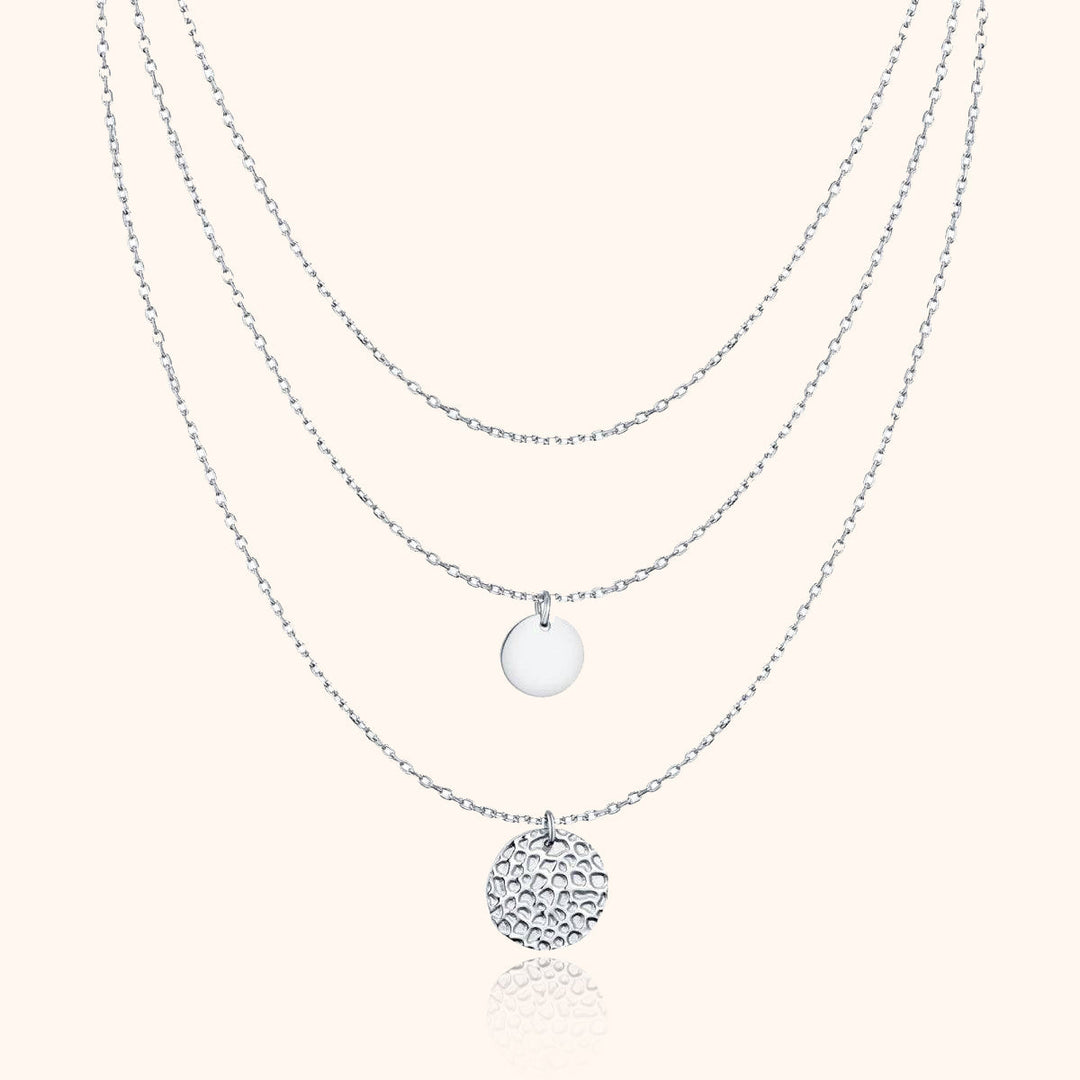 Stylish Layered Necklace – Aurora-Silver-State of Style