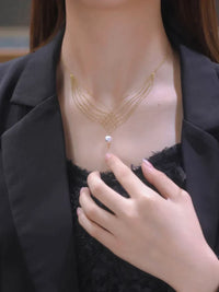 Stylish Layered Pearl Necklace-State of Style