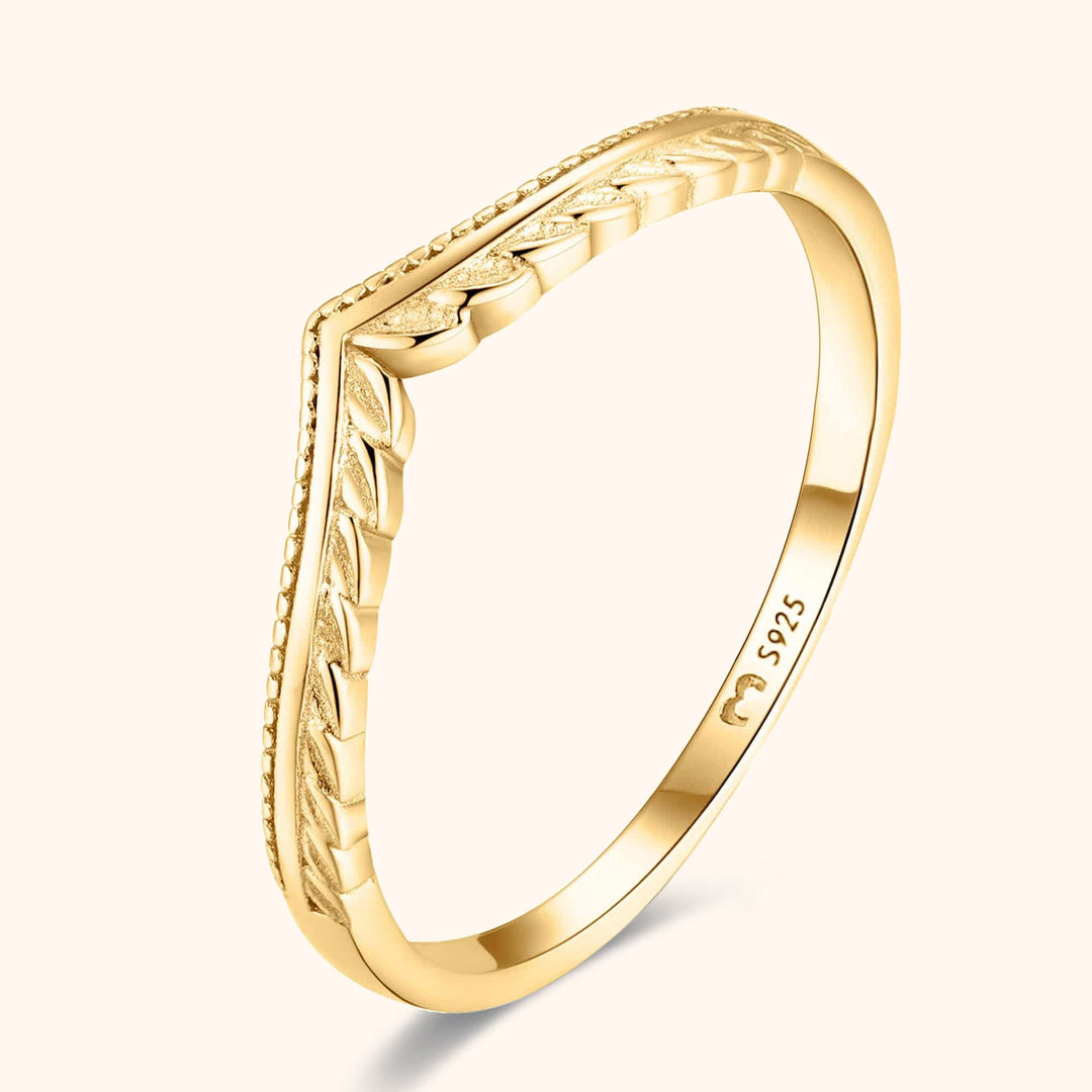 Stylish Leaf Pattern Ring - Vera-Gold-5-State of Style