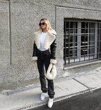 Stylish Leather Jacket with Fur Trim for Cold Days - Sofia-XS-State of Style