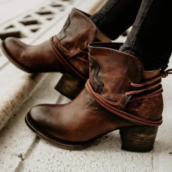 Stylish Leather Ladies' Boots - Celeste-Brown-3-State of Style