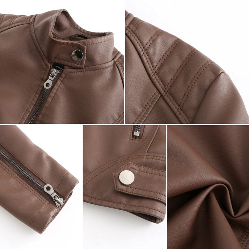 Stylish Leather Ladies' Jacket - Romy-Black-XS-State of Style