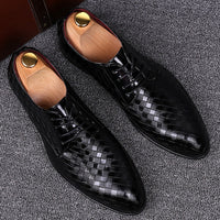 Stylish Leather Men's Lace-up Shoes - Casper-Black-5.5-State of Style