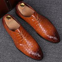Stylish Leather Men's Lace-up Shoes - Casper-Brown-5.5-State of Style
