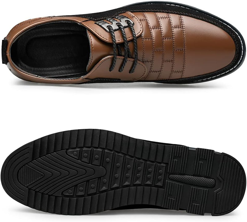 Stylish Leather Men's Shoes - James-Black-6.5-State of Style