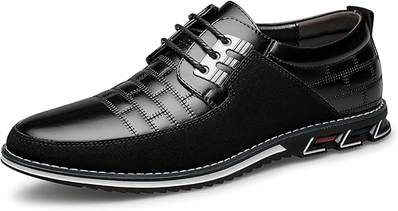 Stylish Leather Men's Shoes - James-Black-6.5-State of Style