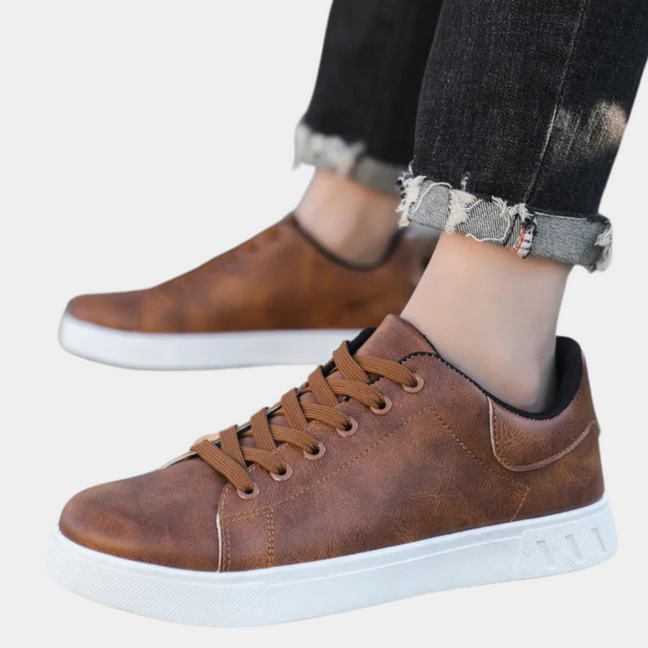 Stylish Leather Men's Shoes - Matteo-Dark brown-6-State of Style