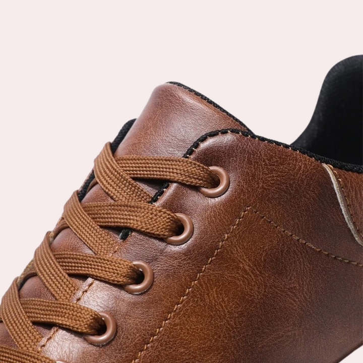 Stylish Leather Men's Shoes - Matteo-Dark brown-6-State of Style