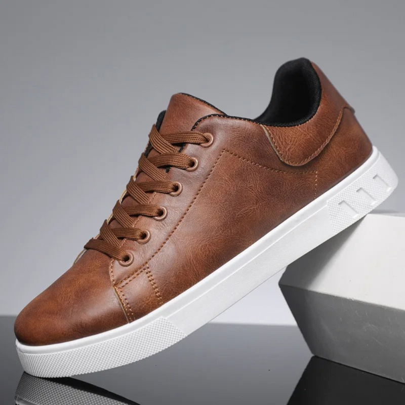 Stylish Leather Men's Shoes - Matteo-Dark brown-6-State of Style