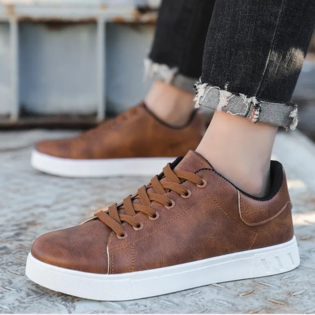 Stylish Leather Men's Shoes - Matteo-Dark brown-6-State of Style
