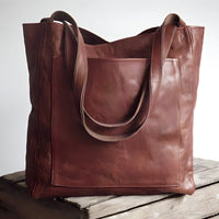 Stylish Leather Women's Handbag - Sophie-Dark Brown-State of Style