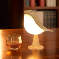 Stylish LED Bird Lamp with Touch Control and Aromatherapy - FeatherGlow-Grey-State of Style