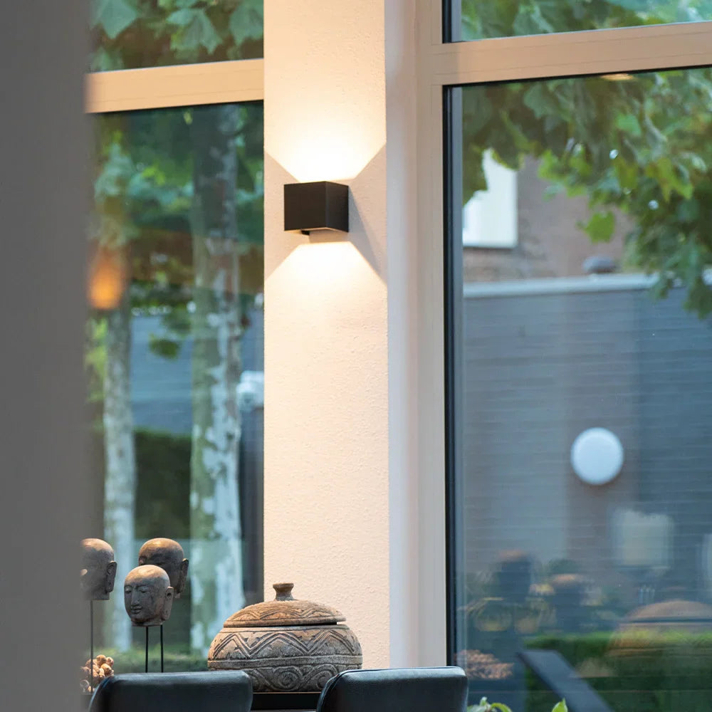 Stylish LED Cube Wall Light - LumiCube-Black-State of Style